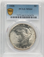 1928 Peace Dollar PCGS MS64 (772935001)