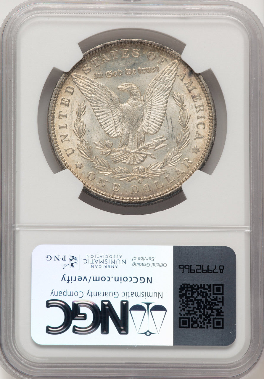 1893-O Brown Label Morgan Dollar NGC AU58