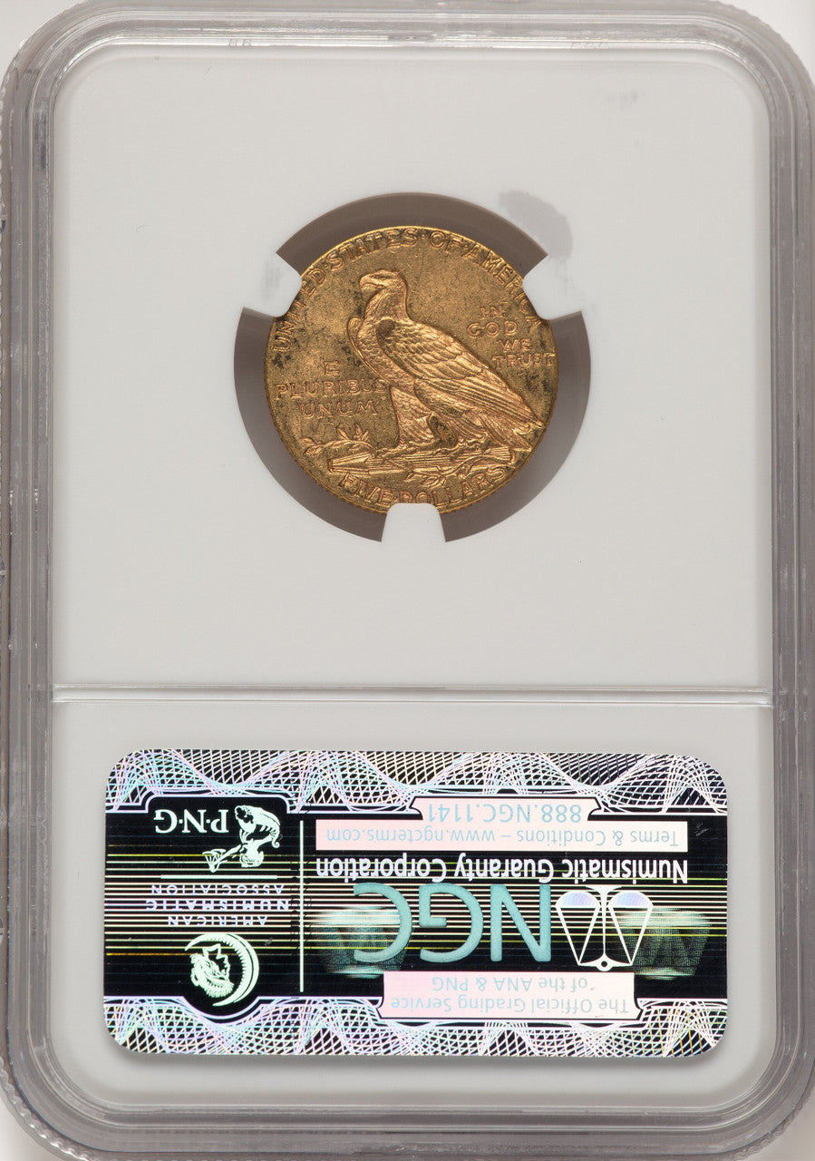 1909 $5 Indian Half Eagle NGC MS62 (775176017)