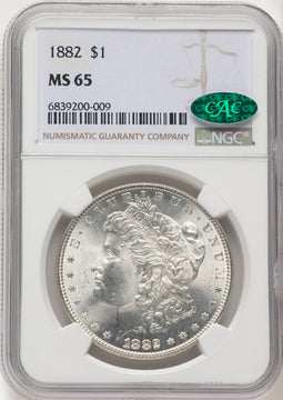 1882 CAC Morgan Dollar NGC MS65