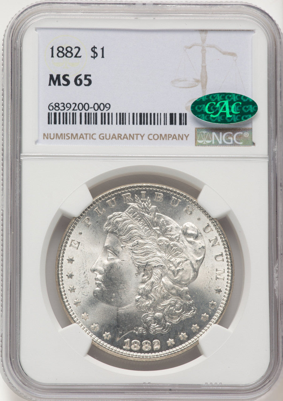 1882 CAC Morgan Dollar NGC MS65