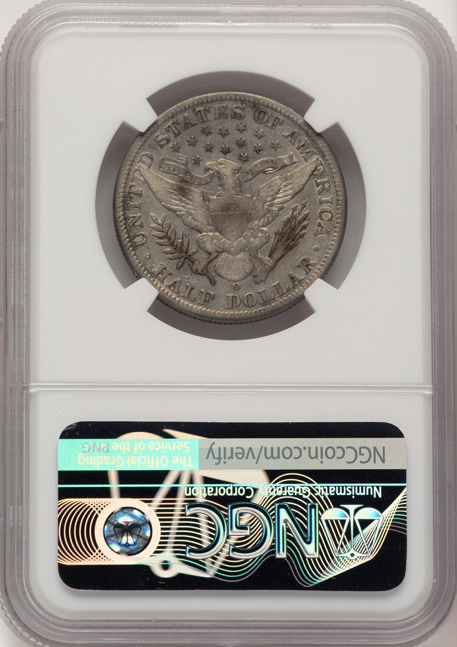 1897-O 50C Brown Label Barber Half Dollar NGC VF25