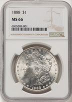 1888 Morgan Dollar NGC MS66 (774890076)