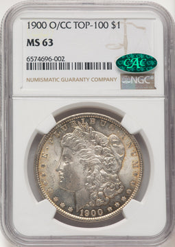 1900-O/CC CAC Brown Label Morgan Dollar NGC MS63