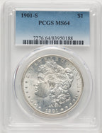 1901-S Blue Gradient Morgan Dollar PCGS MS64