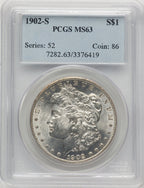 1902-S Morgan Dollar PCGS MS63