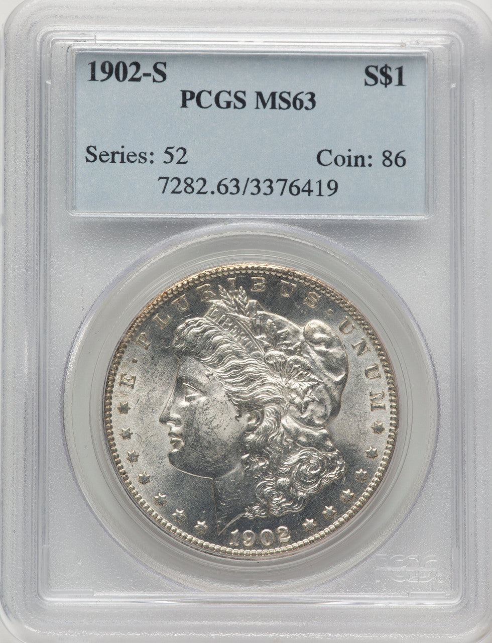 1902-S Morgan Dollar PCGS MS63