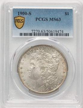 1900-S Blue Gradient Morgan Dollar PCGS MS63