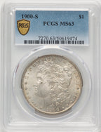 1900-S Blue Gradient Morgan Dollar PCGS MS63
