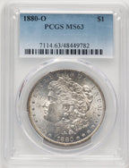 1880-O Blue Gradient Morgan Dollar PCGS MS63