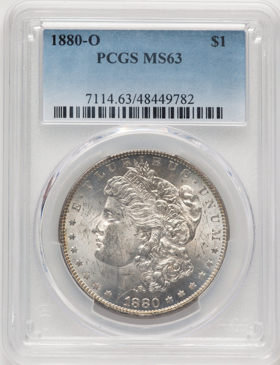1880-O Blue Gradient Morgan Dollar PCGS MS63