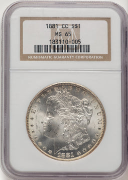 1881-CC Morgan Dollar NGC MS65 (775821184)