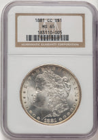1881-CC Morgan Dollar NGC MS65 (775821184)