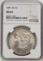 1891-CC Morgan Dollar NGC MS65