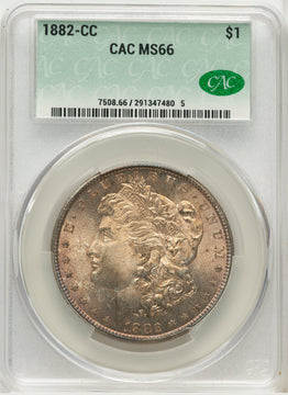 1882-CC Morgan Dollar CACG MS66
