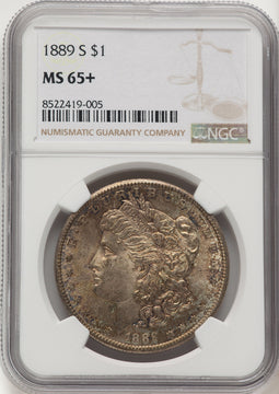 1889-S Morgan Dollar NGC MS65+