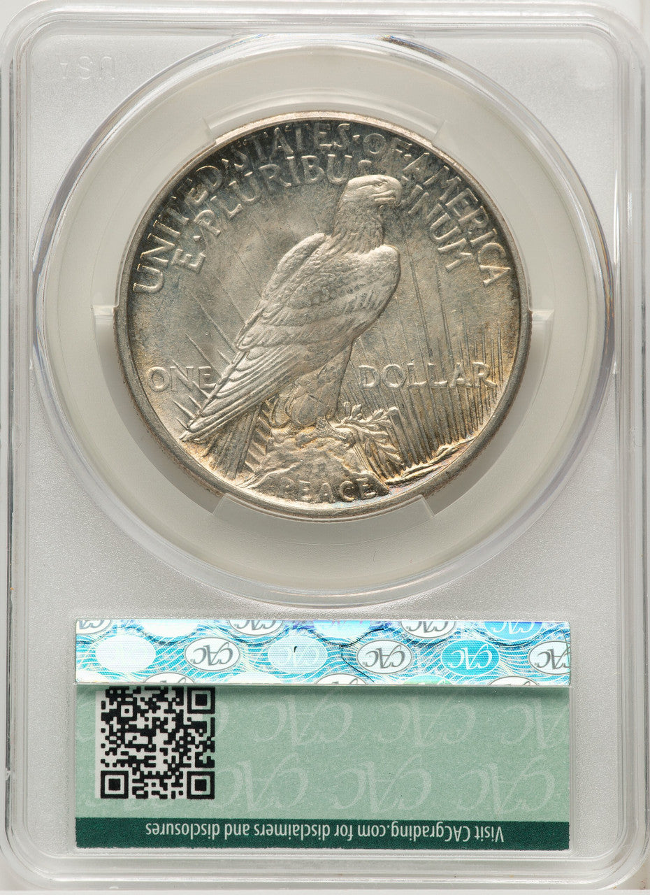 1921 Peace Dollar CACG MS64