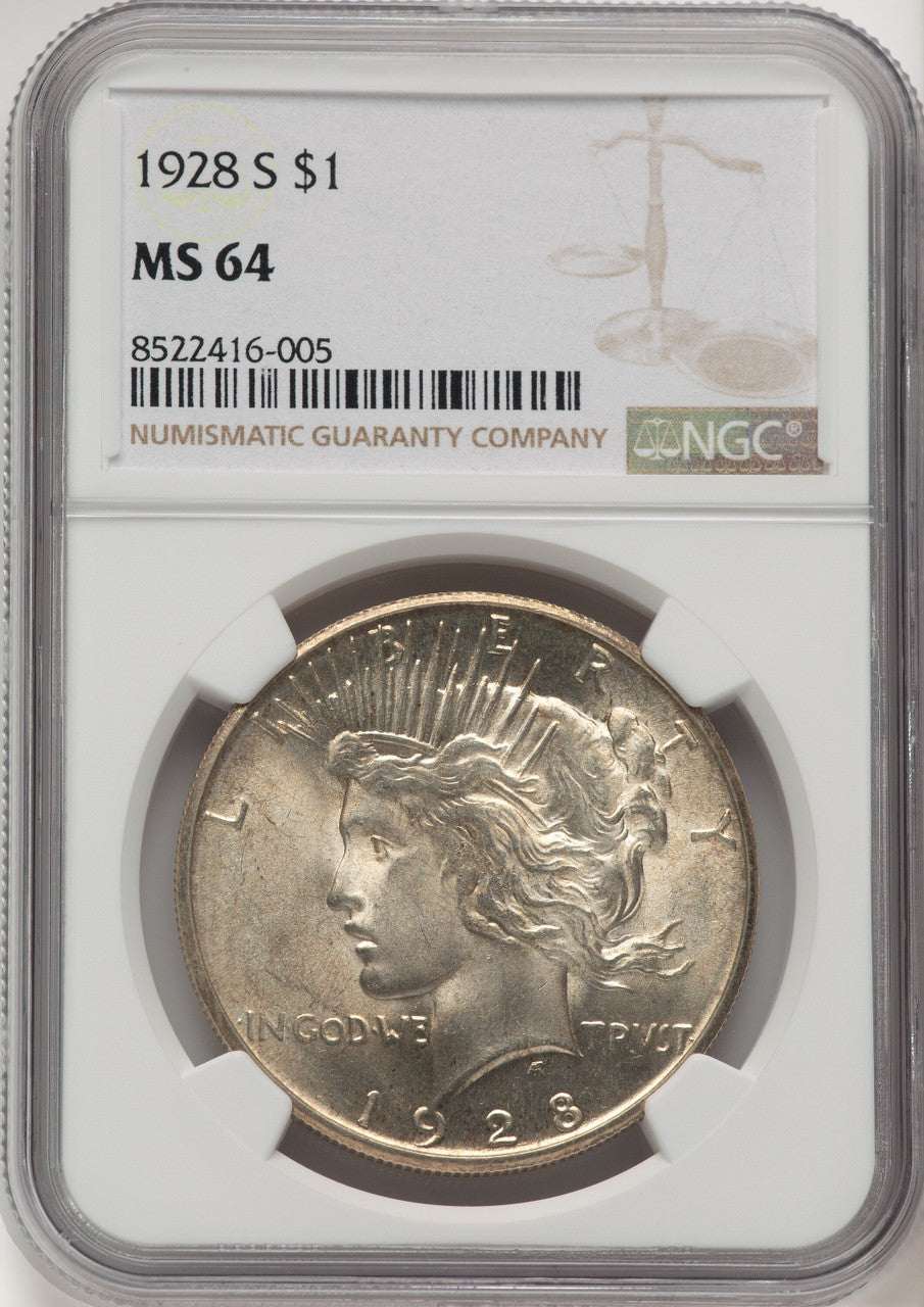 1928-S Peace Dollar NGC MS64 (774835010)