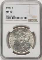 1901 Morgan Dollar NGC MS62