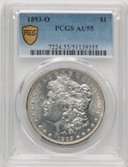 1893-O Morgan Dollar PCGS AU55