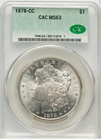 1878-CC Morgan Dollar CACG MS63
