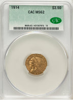 1914 $2.50 Indian Quarter Eagle CACG MS62