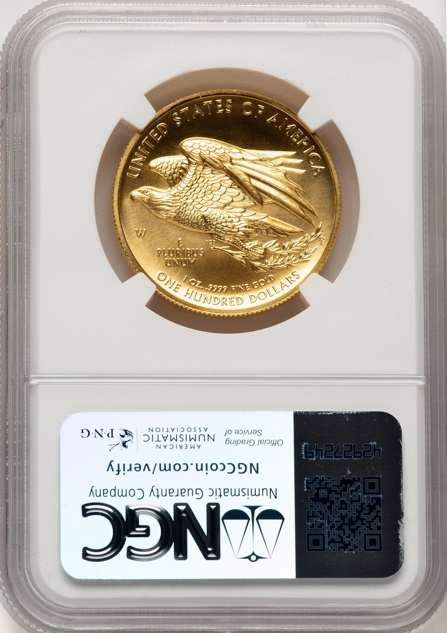 2015-W G$100 American Liberty High Relief Brown Label NGC MS70