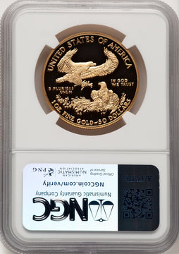 2019-W $50 One-Ounce Gold Eagle Brown Label NGC PF70 (774675008)