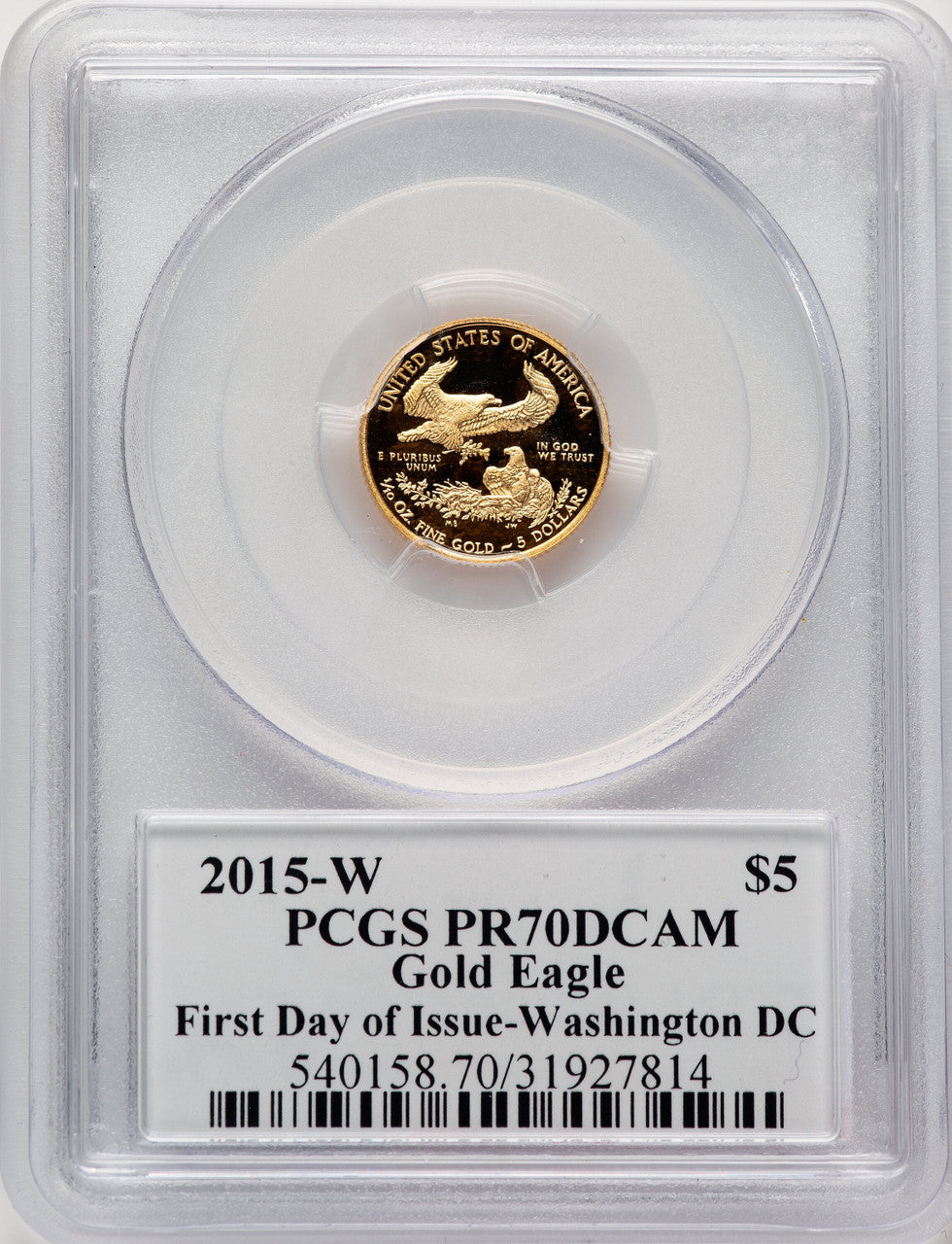 2015-W Gold American Eagle 4-Coin Set FDI Washington PCGS PR70 Ed Moy