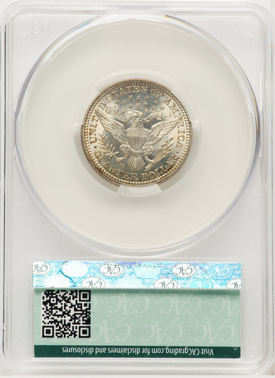 1912 25C Barber Quarter CACG MS66