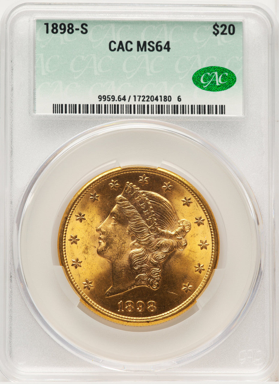 1898-S $20 Liberty Double Eagle CACG MS64 (774689014)