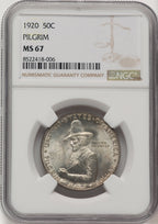 1920 50C Pilgrim Commemorative Silver NGC MS67 (775929014)