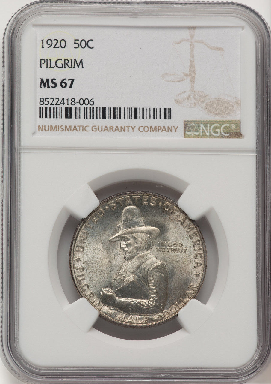 1920 50C Pilgrim Commemorative Silver NGC MS67 (775929014)
