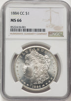 1884-CC Morgan Dollar NGC MS66 (507104001)