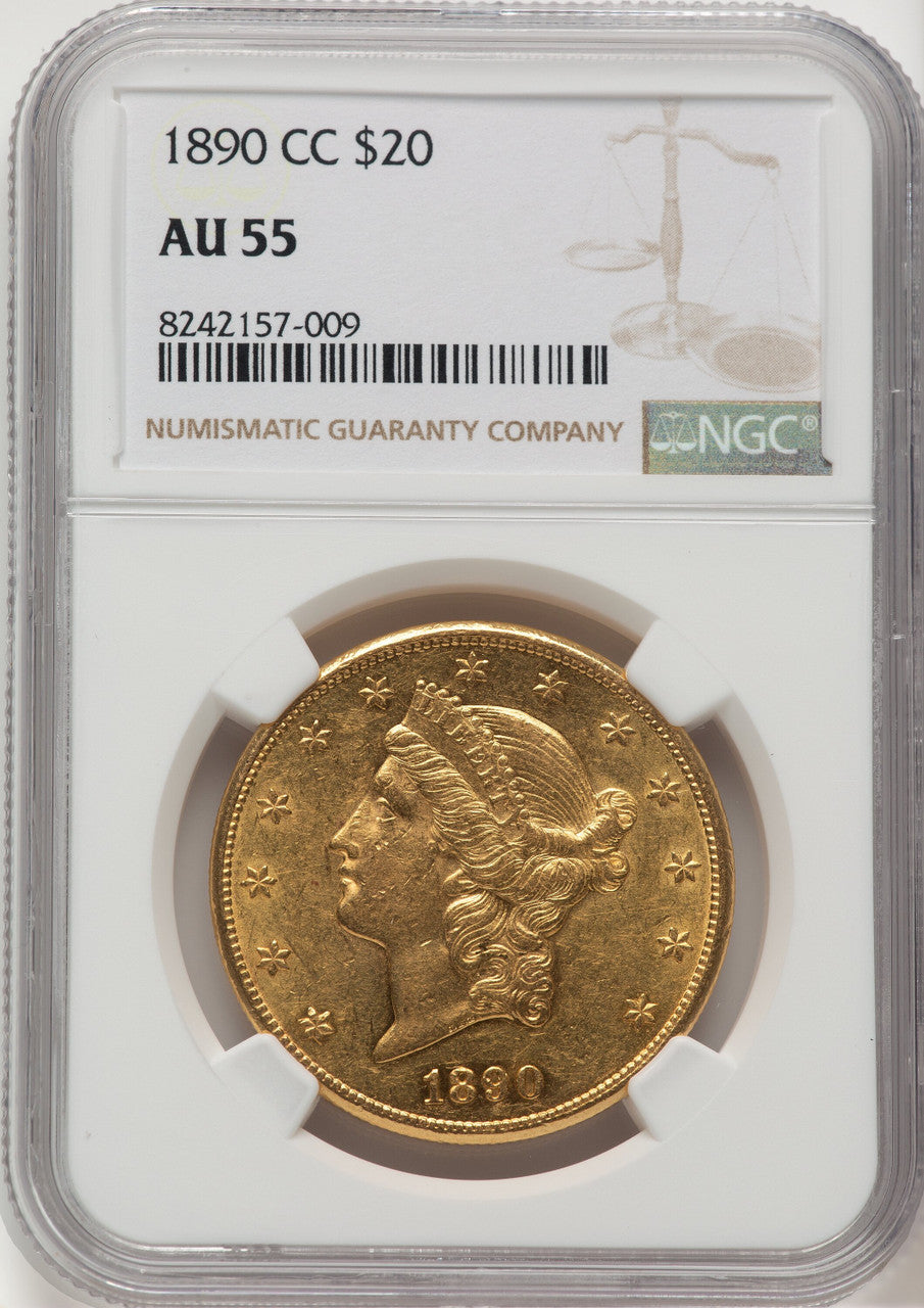 1890-CC $20 Liberty Double Eagle NGC AU55 (171457001)