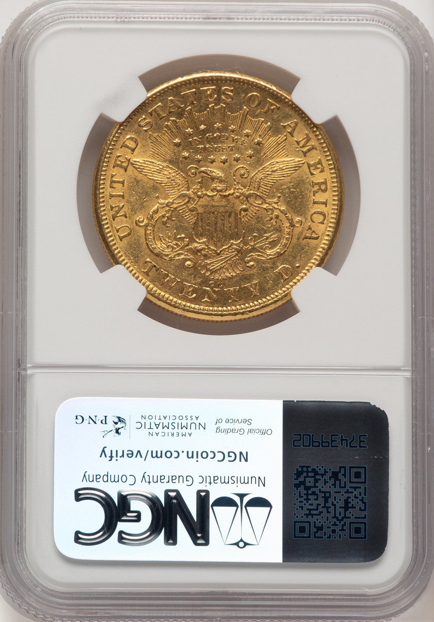 1872-CC $20 Liberty Double Eagle NGC AU58
