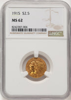 1915 $2.50 Indian Quarter Eagle NGC MS62 (774838019)