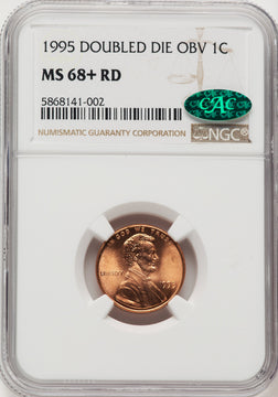 1995 1C DBL DIE Lincoln Cent NGC MS68+ (766802005)