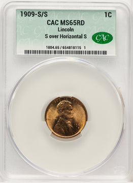 1909-S/S 1C S/Horizont RD Lincoln Cent CACG MS65