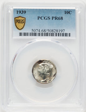 1939 10C Proof Mercury Dime PCGS PR68
