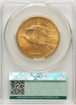 1922-S $20 CACG Secure Saint-Gaudens Double Eagle CACG AU55