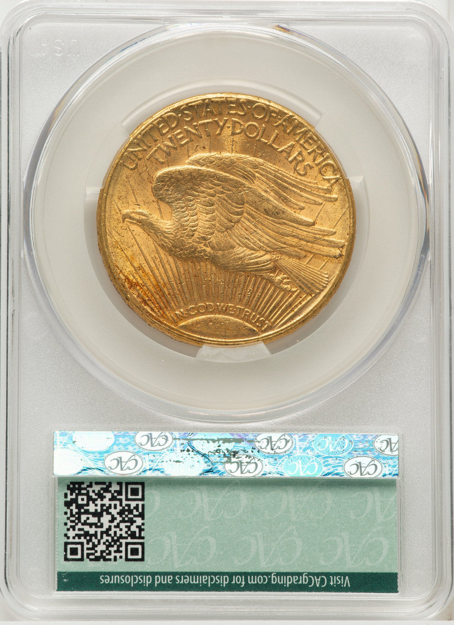 1922-S $20 CACG Secure Saint-Gaudens Double Eagle CACG AU55