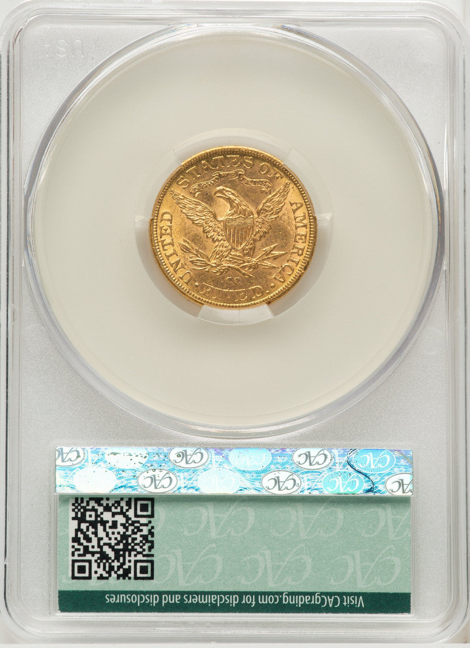 1891-CC $5 Liberty Half Eagle CACG MS62