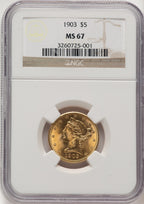 1903 $5 Liberty Half Eagle NGC MS67