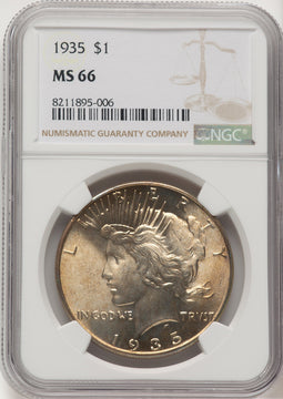 1935 Peace Dollar NGC MS66 (771313004)
