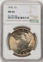 1935 Peace Dollar NGC MS66 (771313004)