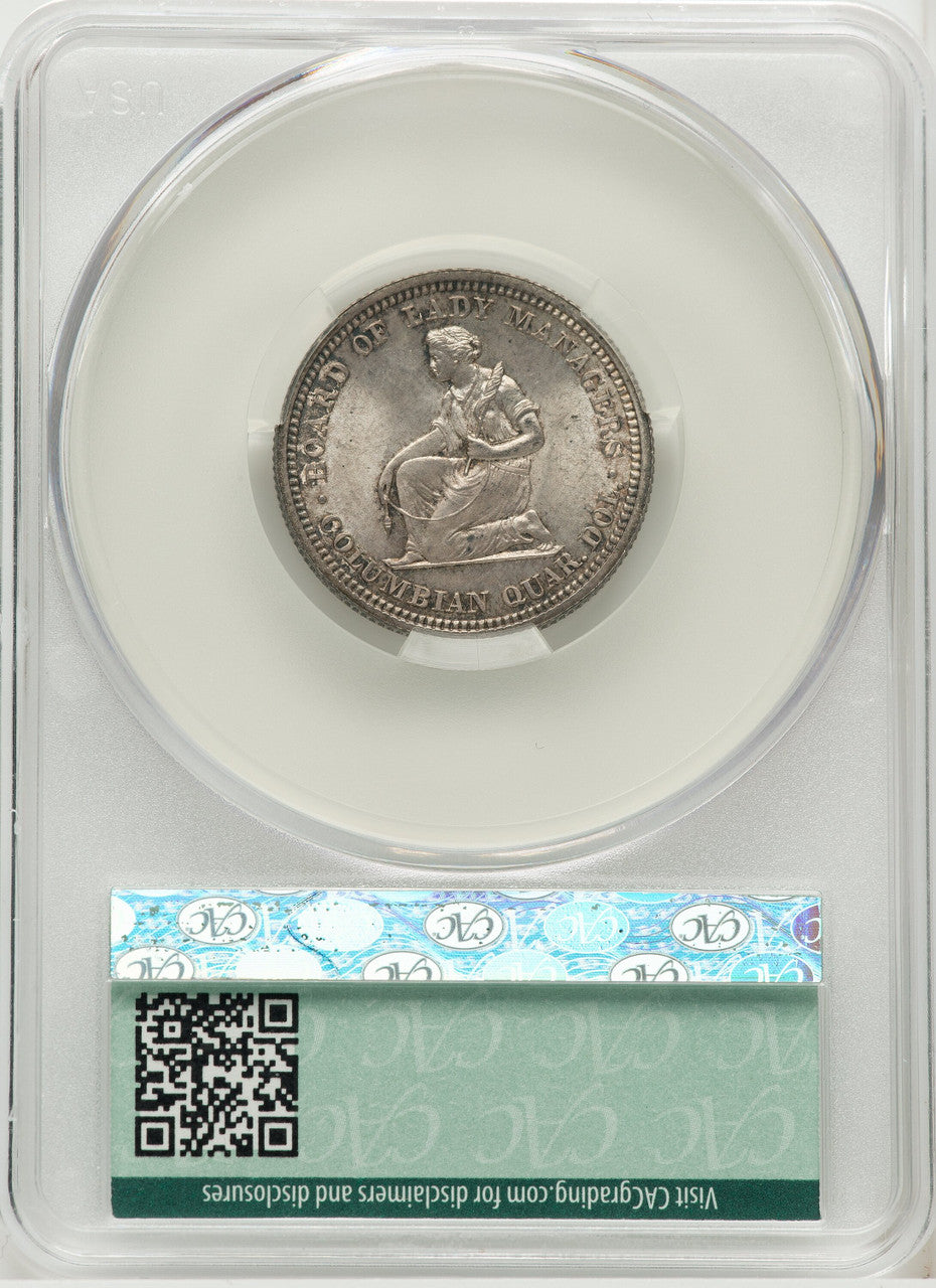 1893 25C Isabella Quarter Commemorative Silver CACG MS64