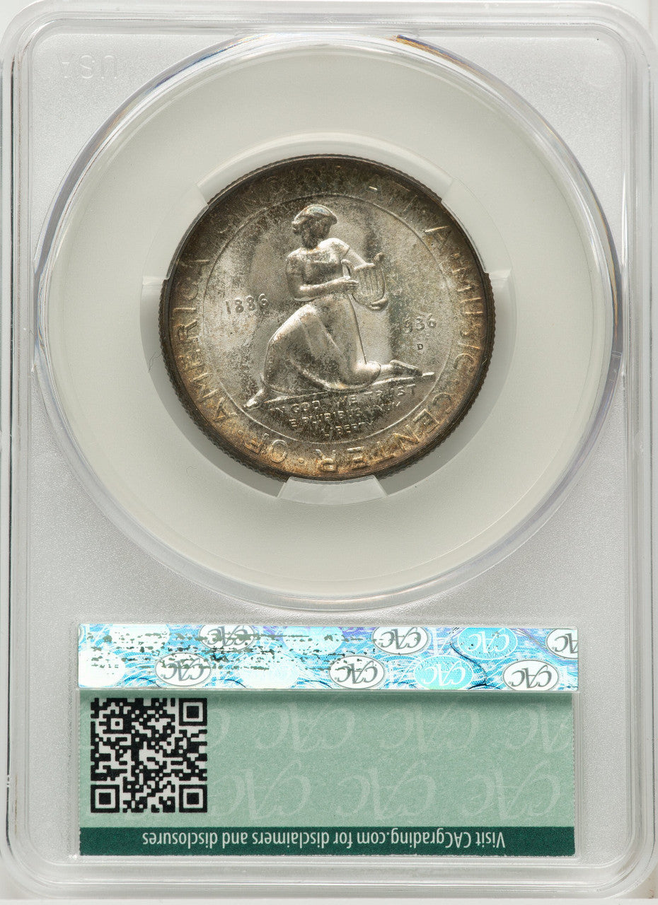 1936-D 50C Cincinnati Commemorative Silver CACG MS67