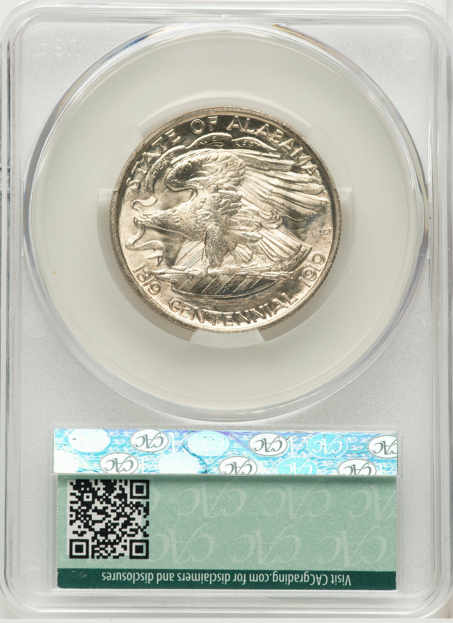 1921 50C Alabama Commemorative Silver CACG MS65