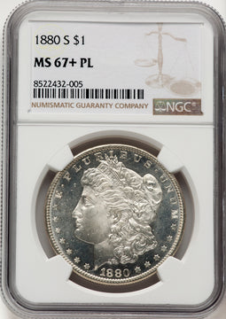 1880-S PL Morgan Dollar NGC MS67+